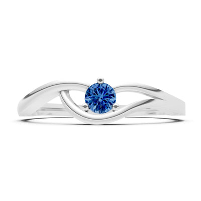 Minimal Curve Solitaire Ring
