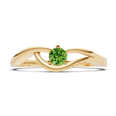 Minimal Curve Solitaire Ring