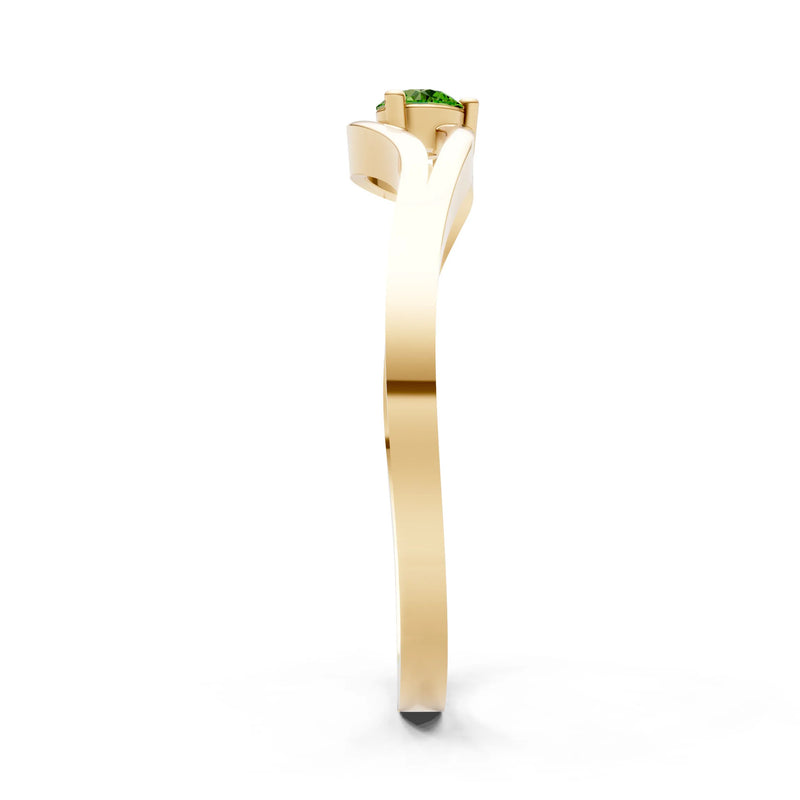 Minimal Curve Solitaire Ring