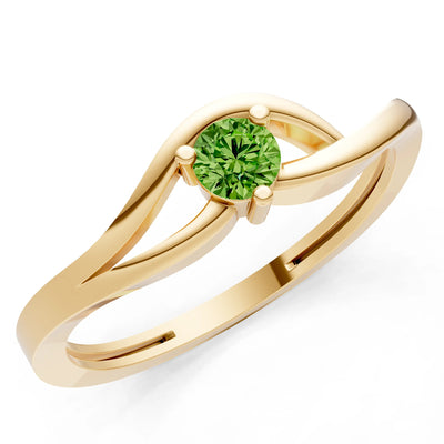 Minimal Curve Solitaire Ring