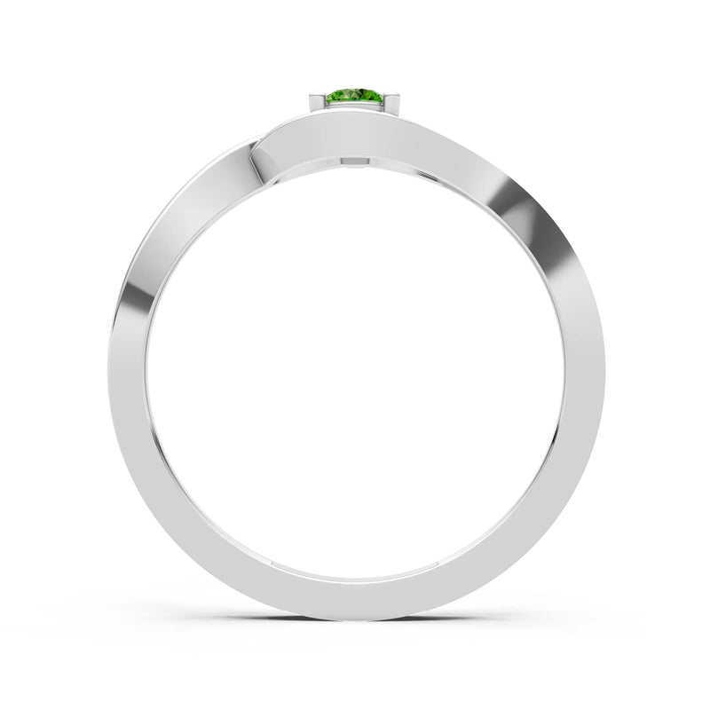 Minimal Curve Solitaire Ring