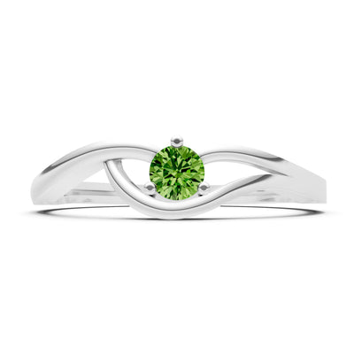Minimal Curve Solitaire Ring
