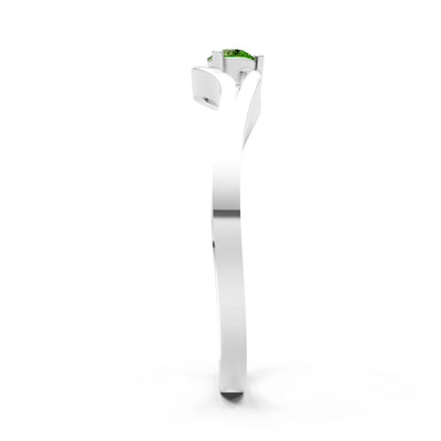Minimal Curve Solitaire Ring