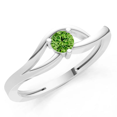 Minimal Curve Solitaire Ring