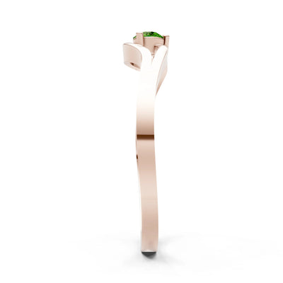 Minimal Curve Solitaire Ring