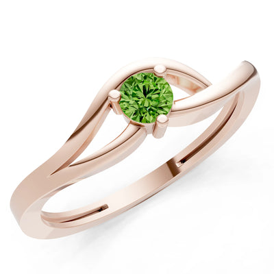 Minimal Curve Solitaire Ring