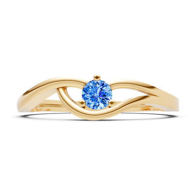 Minimal Curve Solitaire Ring