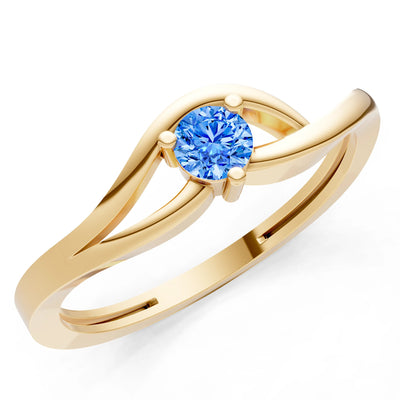 Minimal Curve Solitaire Ring