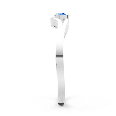 Minimal Curve Solitaire Ring