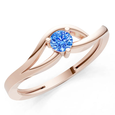 Minimal Curve Solitaire Ring