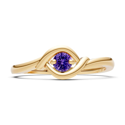 Wrap Solitaire Lunara Curve Ring