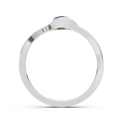 Wrap Solitaire Lunara Curve Ring