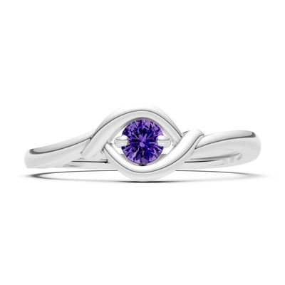 Wrap Solitaire Lunara Curve Ring