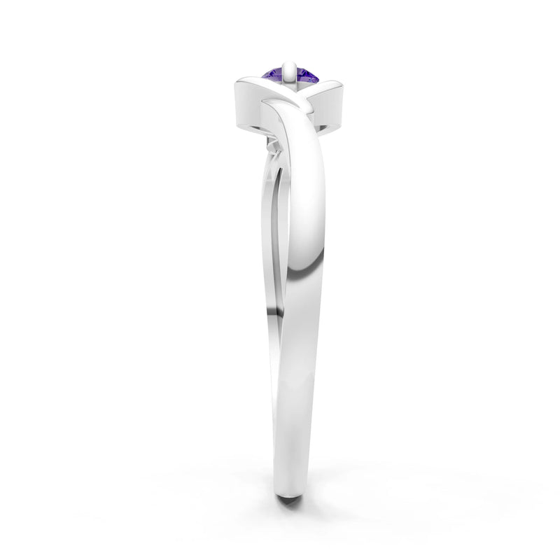 Wrap Solitaire Lunara Curve Ring