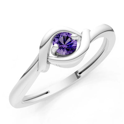 Wrap Solitaire Lunara Curve Ring