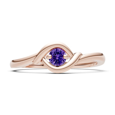 Wrap Solitaire Lunara Curve Ring