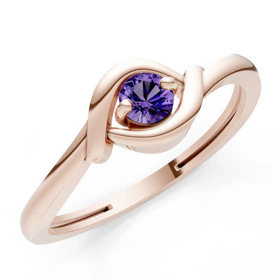 Wrap Solitaire Lunara Curve Ring