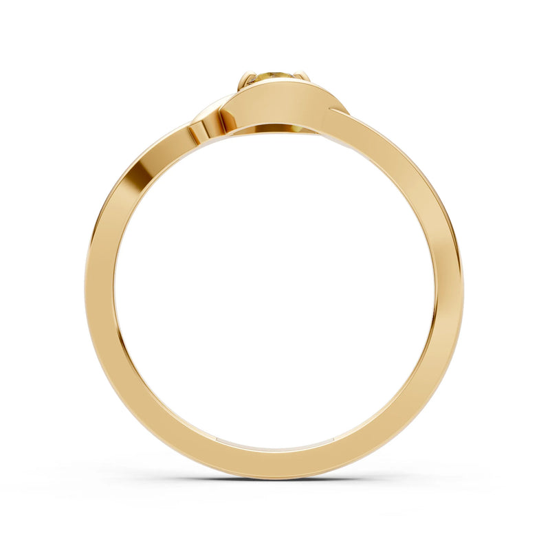 Wrap Solitaire Lunara Curve Ring