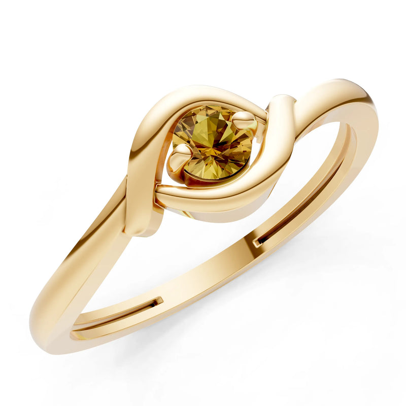 Wrap Solitaire Lunara Curve Ring