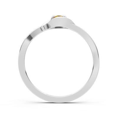 Wrap Solitaire Lunara Curve Ring