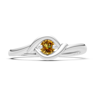 Wrap Solitaire Lunara Curve Ring