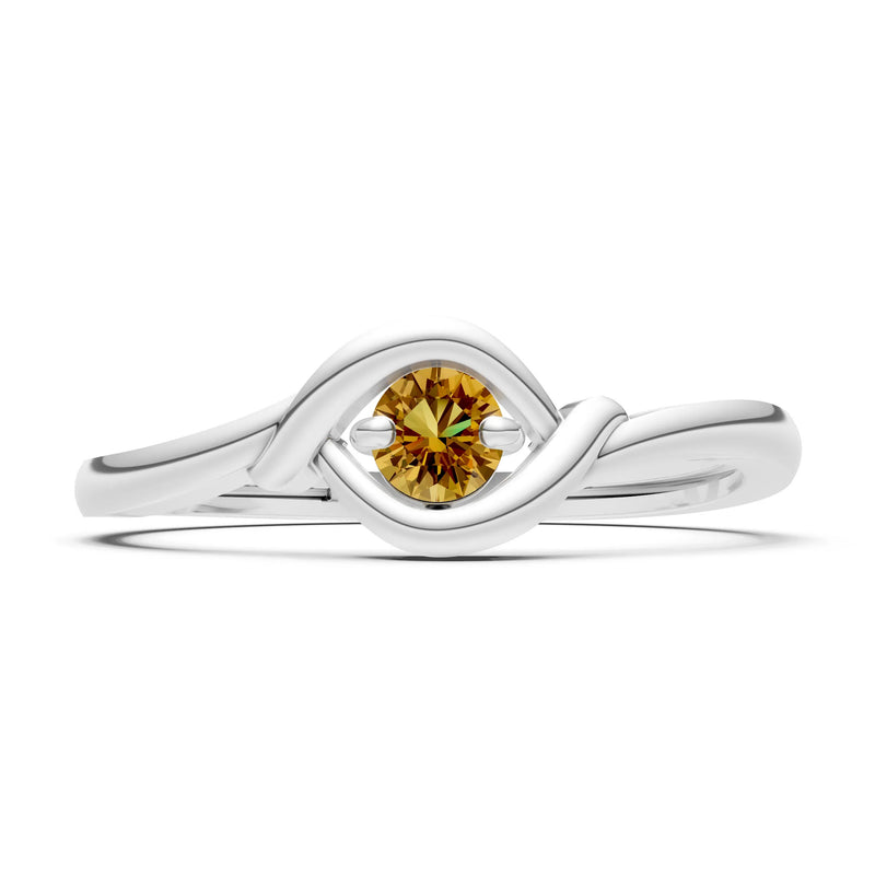 Wrap Solitaire Lunara Curve Ring