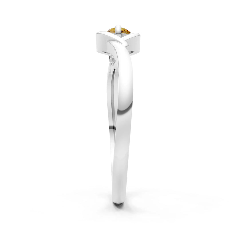 Wrap Solitaire Lunara Curve Ring