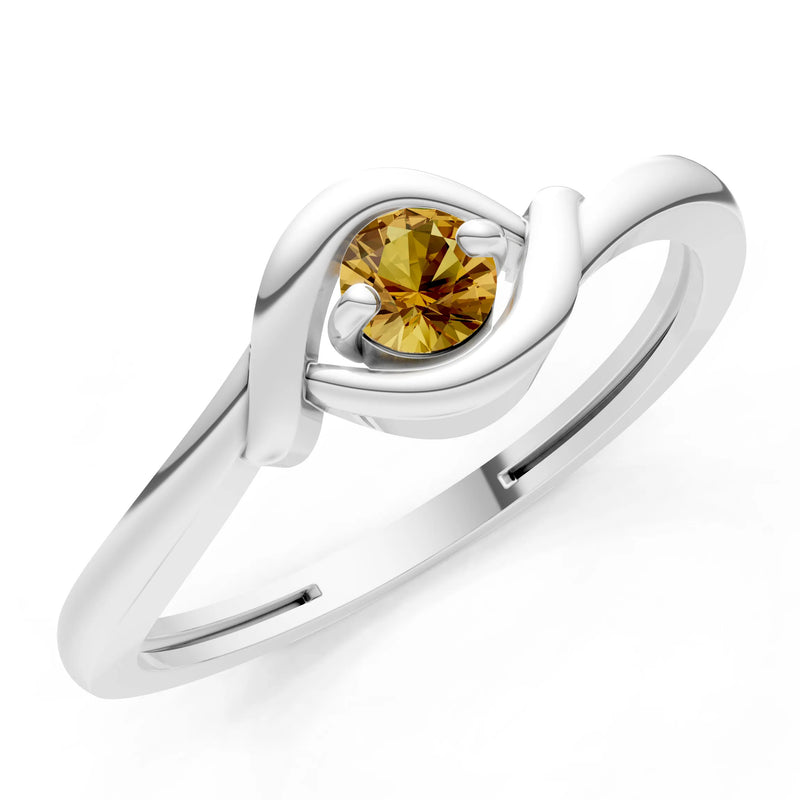Wrap Solitaire Lunara Curve Ring