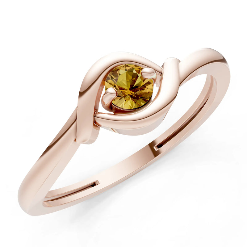 Wrap Solitaire Lunara Curve Ring