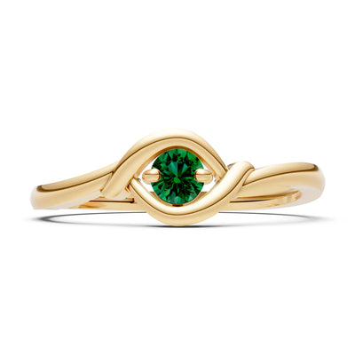 Wrap Solitaire Lunara Curve Ring