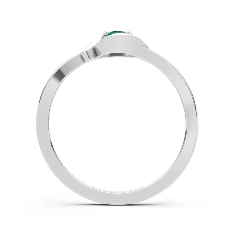 Wrap Solitaire Lunara Curve Ring