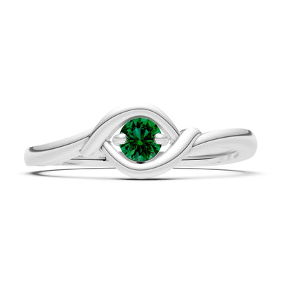 Wrap Solitaire Lunara Curve Ring