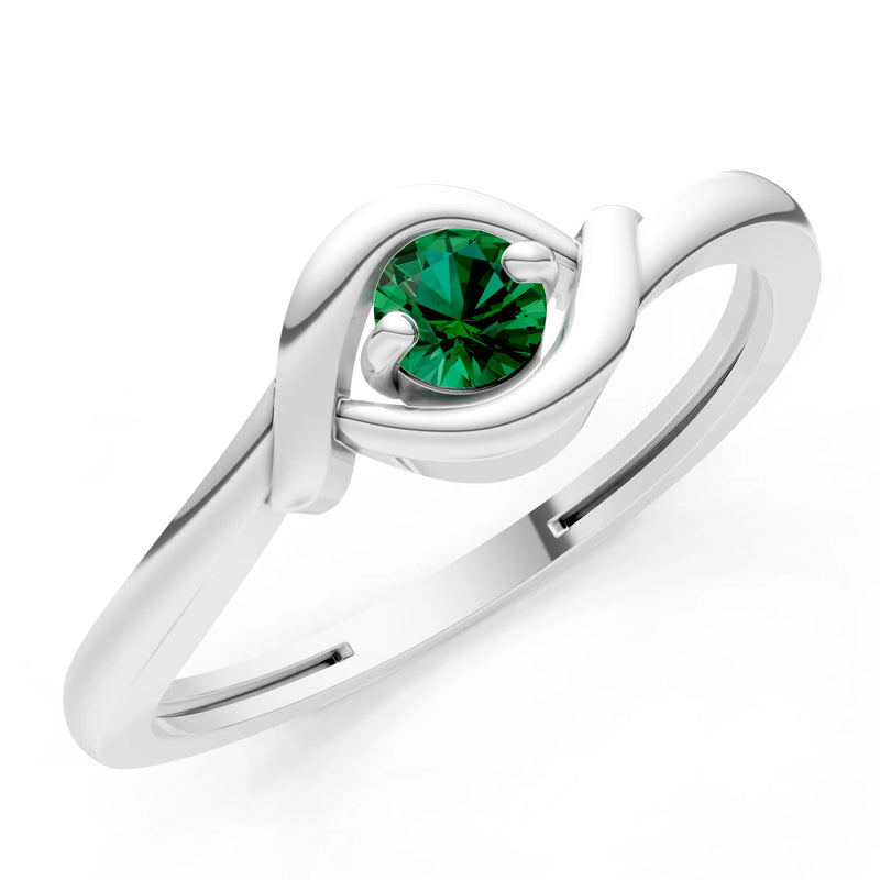 Wrap Solitaire Lunara Curve Ring