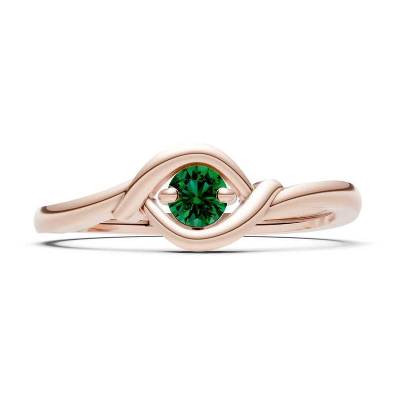Wrap Solitaire Lunara Curve Ring