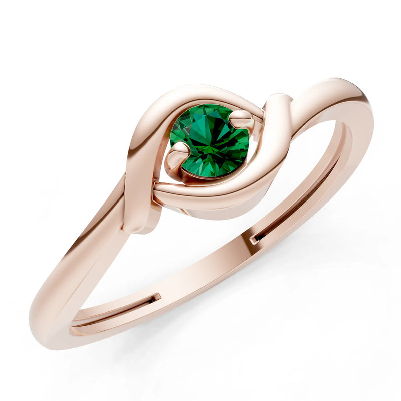 Wrap Solitaire Lunara Curve Ring