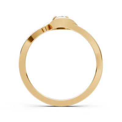 Wrap Solitaire Lunara Curve Ring