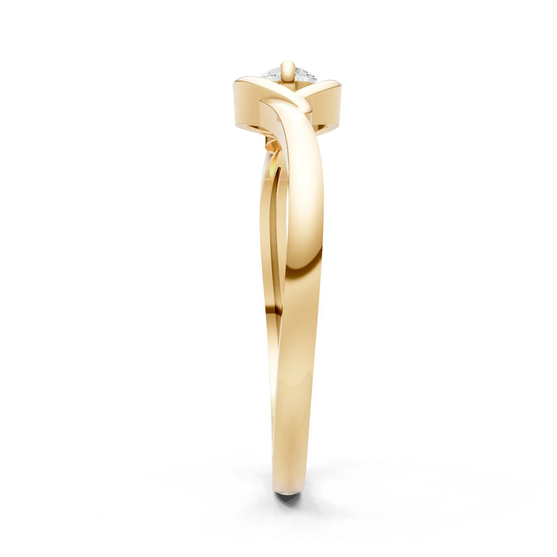 Wrap Solitaire Lunara Curve Ring