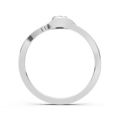 Wrap Solitaire Lunara Curve Ring