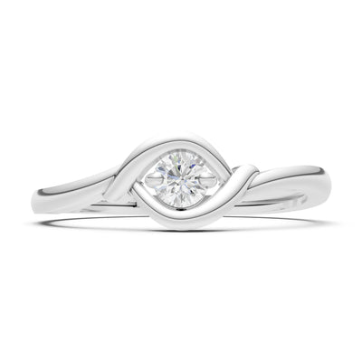 Wrap Solitaire Lunara Curve Ring