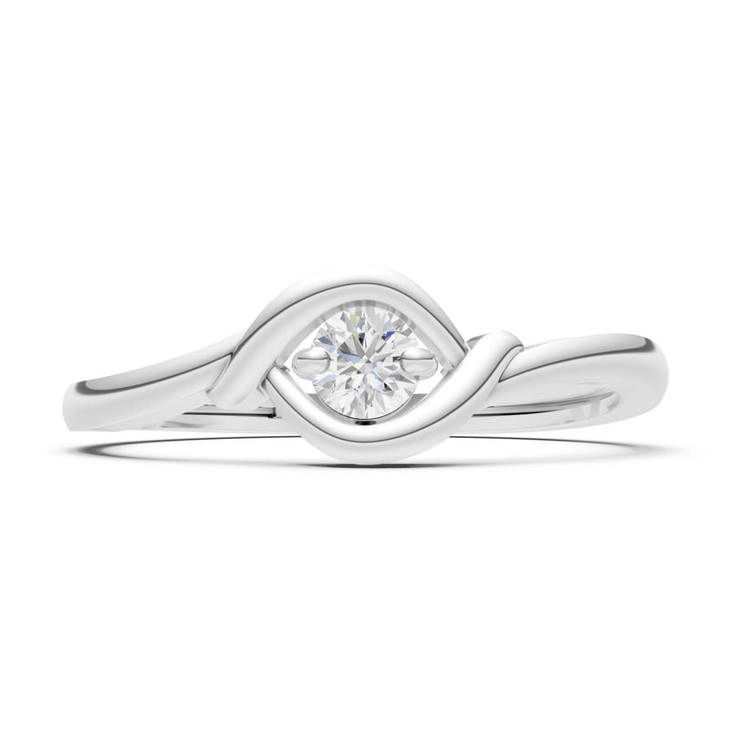 Wrap Solitaire Lunara Curve Ring
