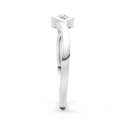 Wrap Solitaire Lunara Curve Ring