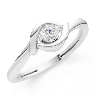 Wrap Solitaire Lunara Curve Ring