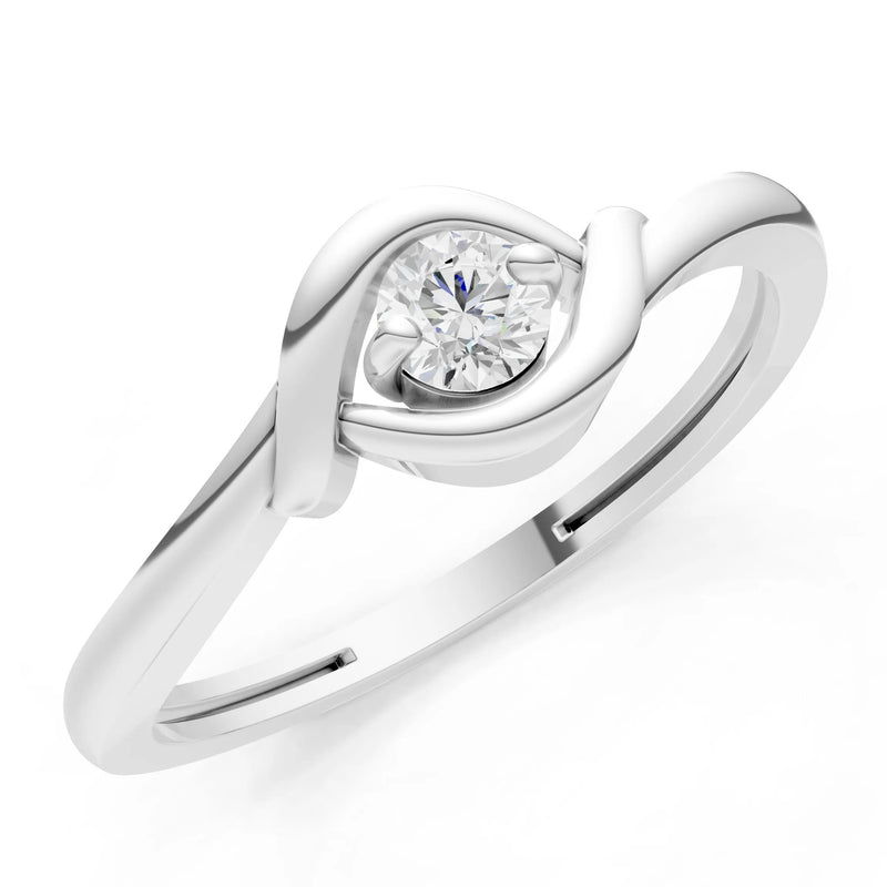 Wrap Solitaire Lunara Curve Ring