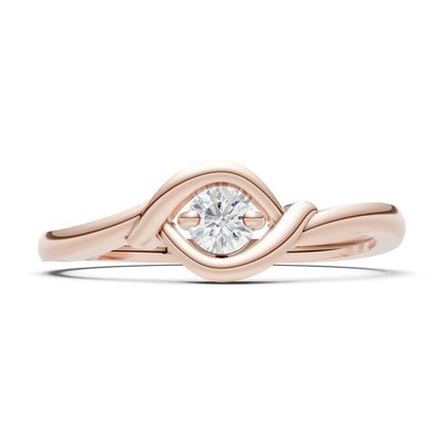 Wrap Solitaire Lunara Curve Ring