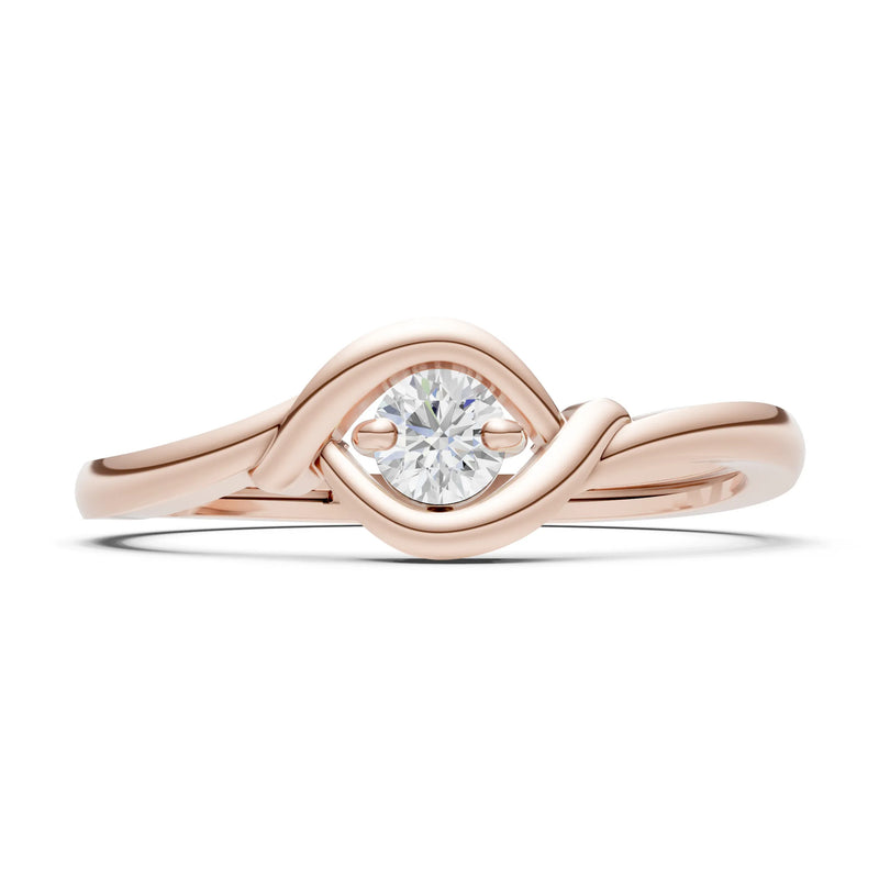 Wrap Solitaire Lunara Curve Ring