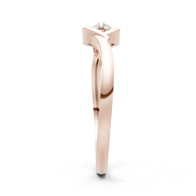 Wrap Solitaire Lunara Curve Ring