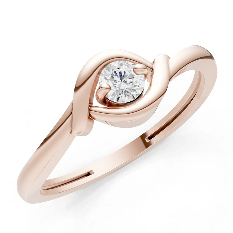 Wrap Solitaire Lunara Curve Ring