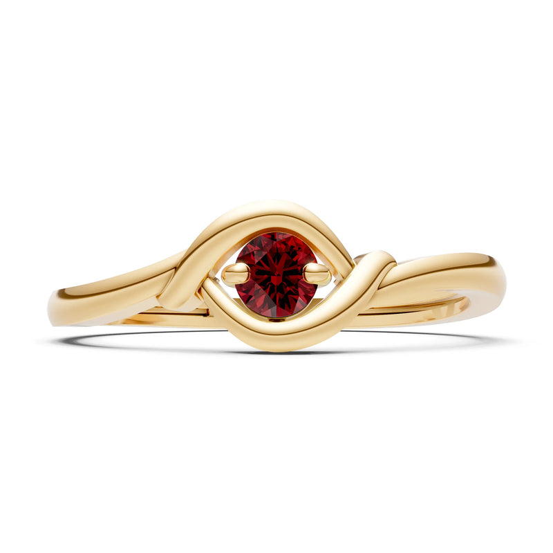 Wrap Solitaire Lunara Curve Ring