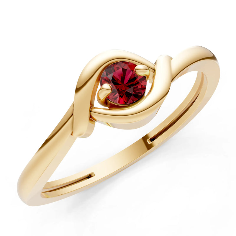 Wrap Solitaire Lunara Curve Ring