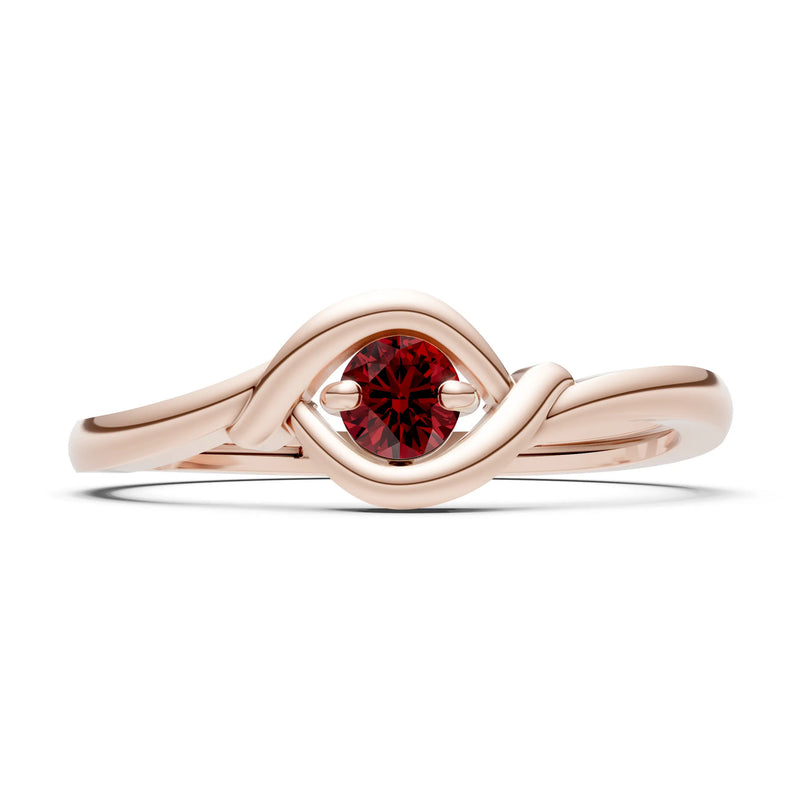 Wrap Solitaire Lunara Curve Ring